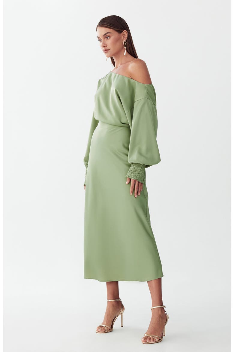 Diara Midi Dress, Alternate, color, Sage Green