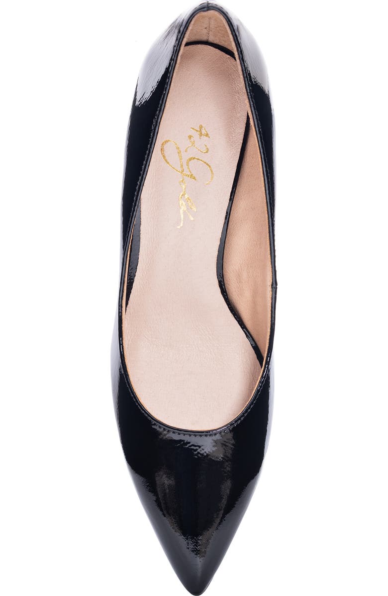 42 Gold Rafee Liquid Patent Pointed Toe Pump, Alternate, color,