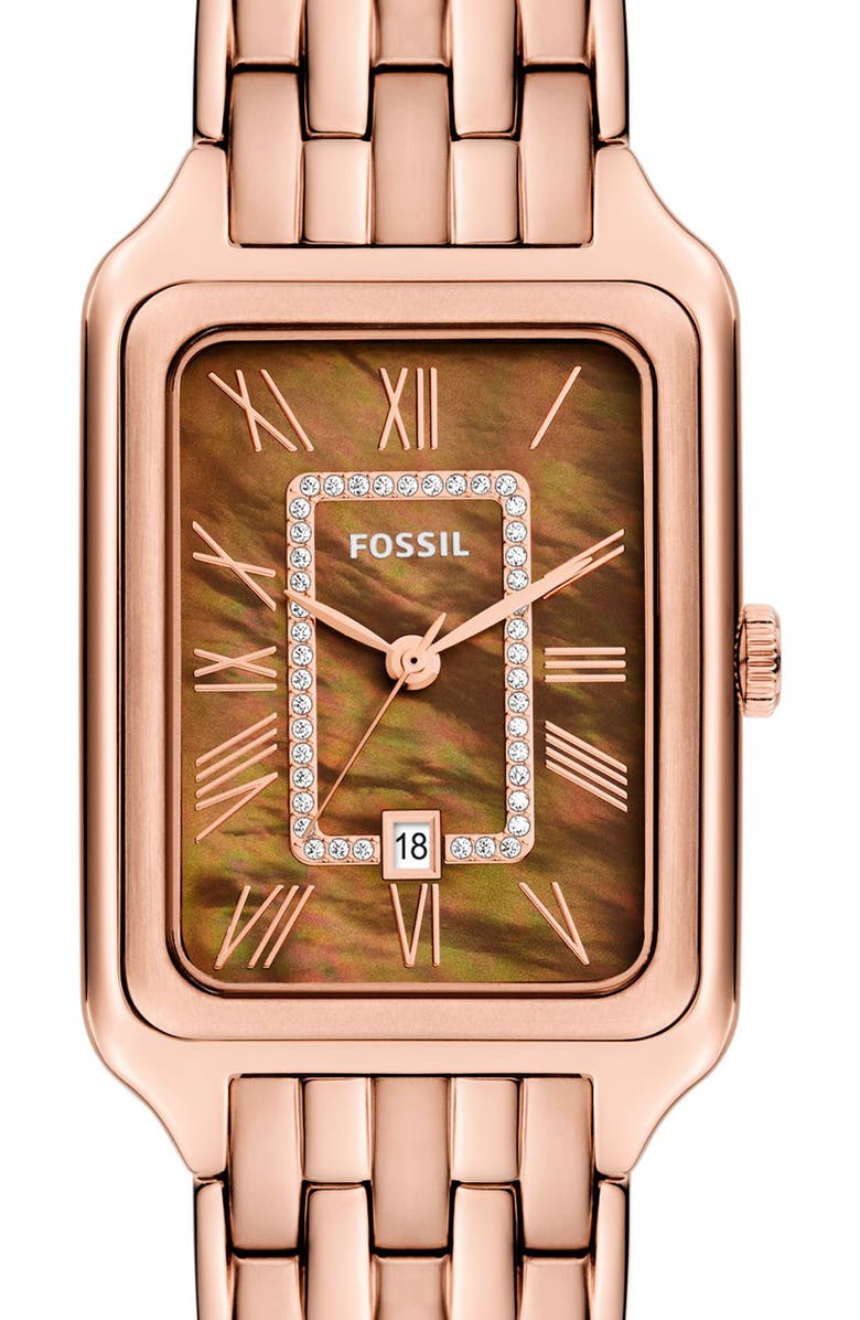 Fossil Raquel Bracelet Watch, 26mm, Alternate, color, Rose Gold