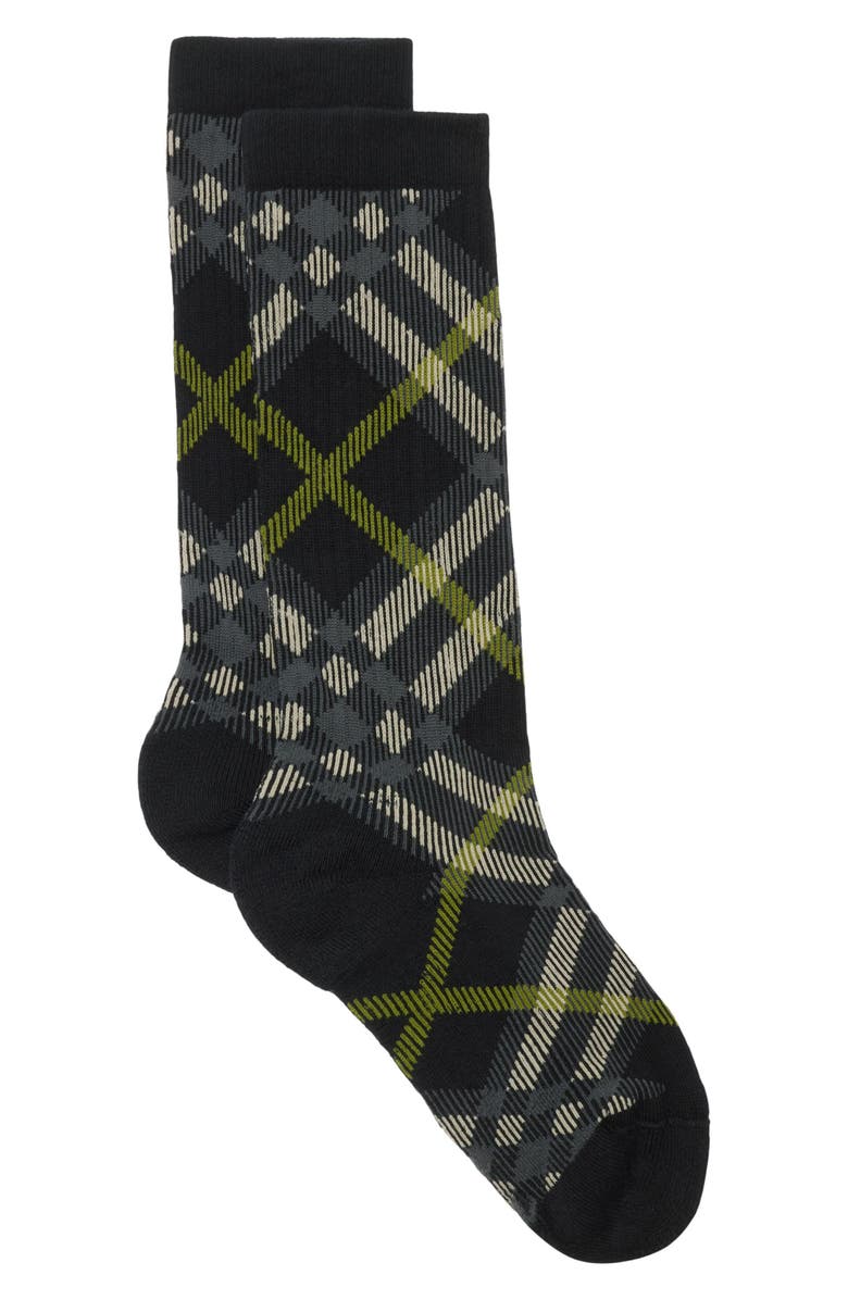 Burberry Bias Check Crew Socks, Main, color, 
