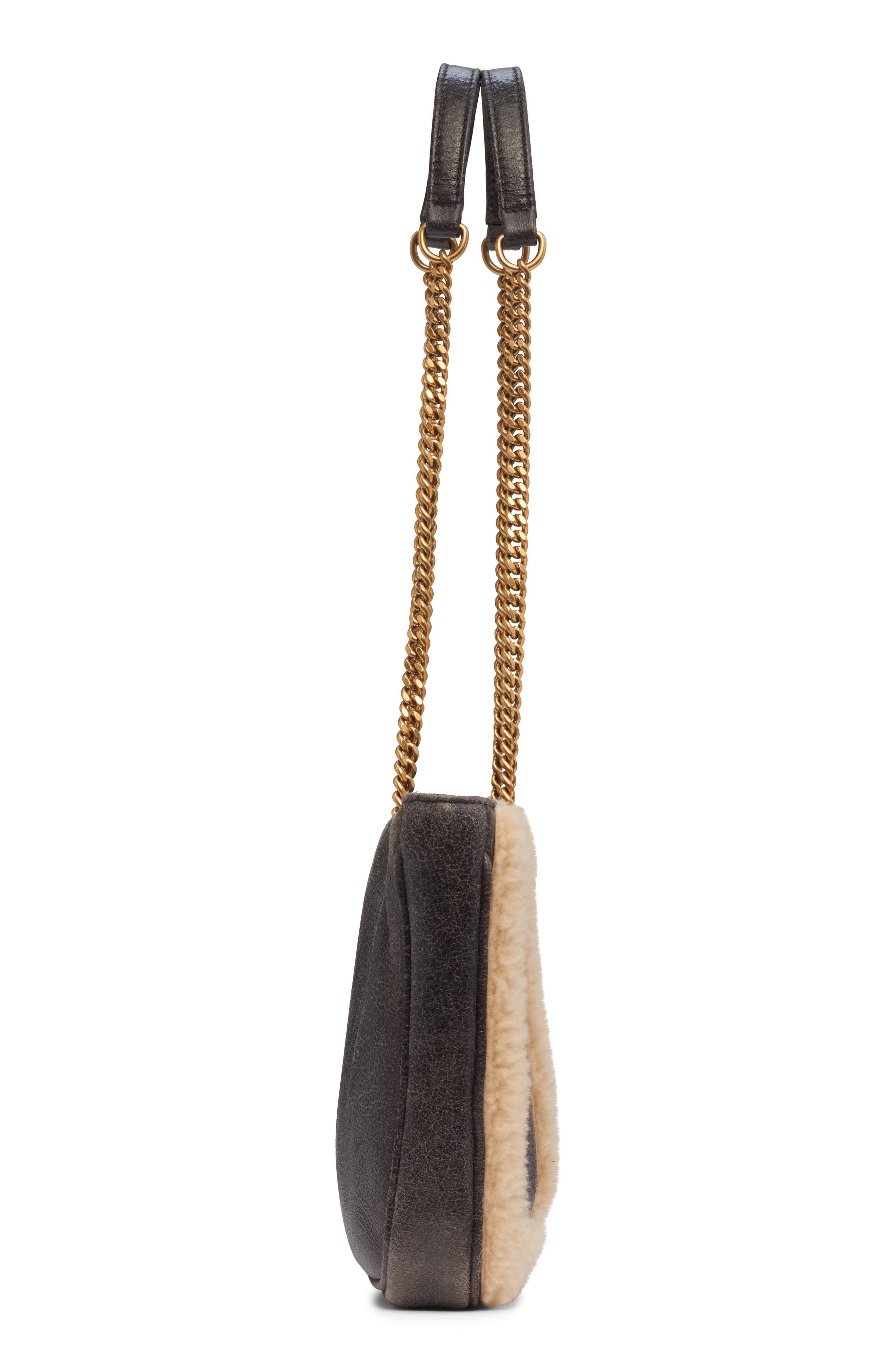 Valentino Garavani Small Viva Superstar Genuine Shearling Trim Tote, Alternate, color, Fango/ Dark Beige