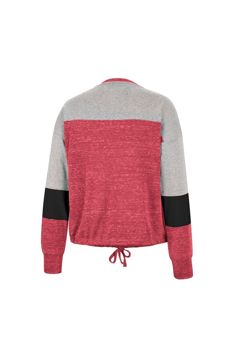 COLOSSEUM Women's Colosseum Scarlet Nebraska Huskers Joanna Tie Front Long Sleeve T-Shirt, Alternate, color, 