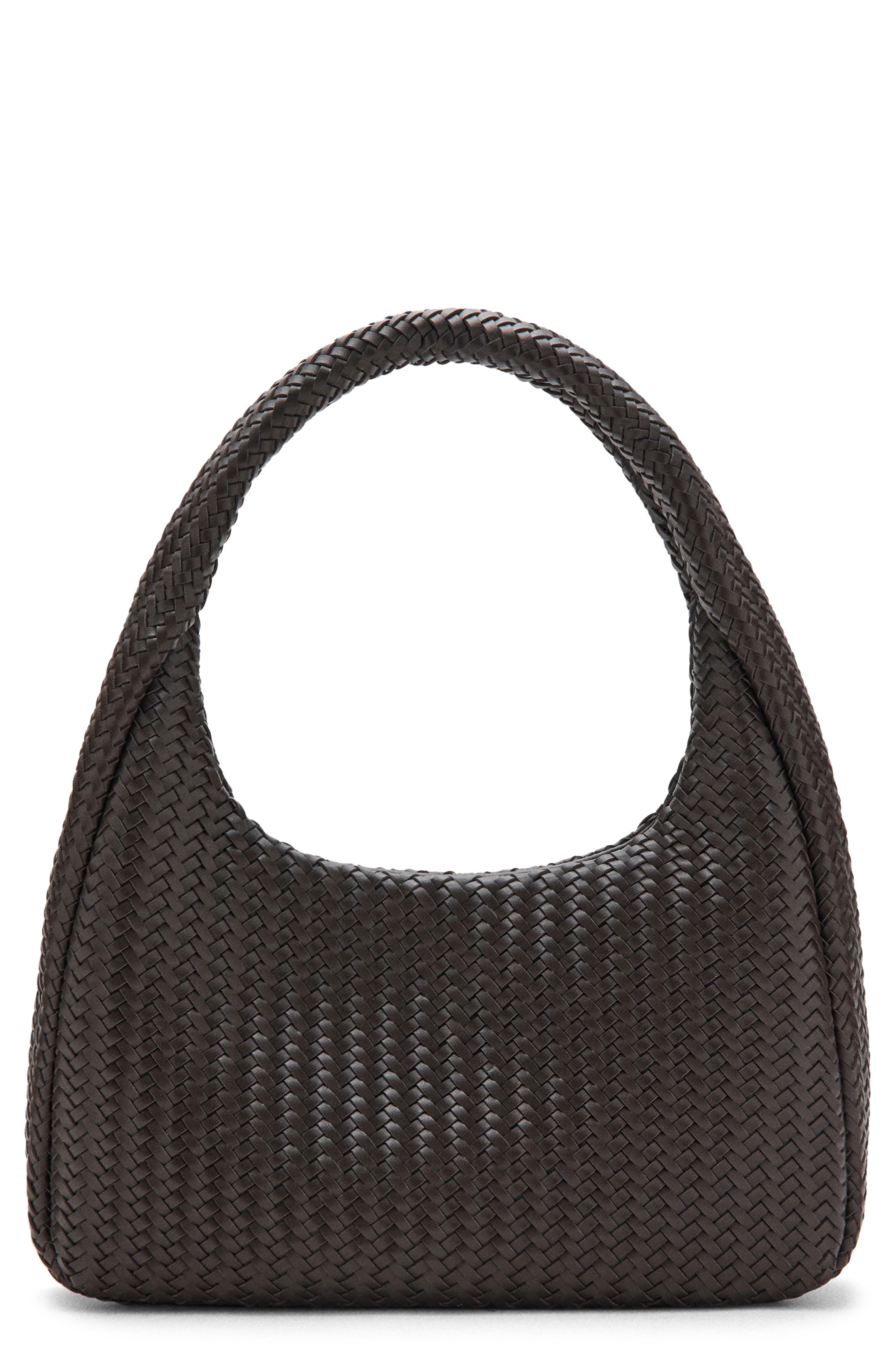 MANGO Braided Faux Leather Shoulder Bag, Main, color, 