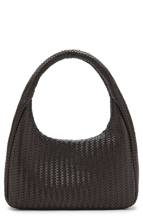 Braided Faux Leather Shoulder Bag