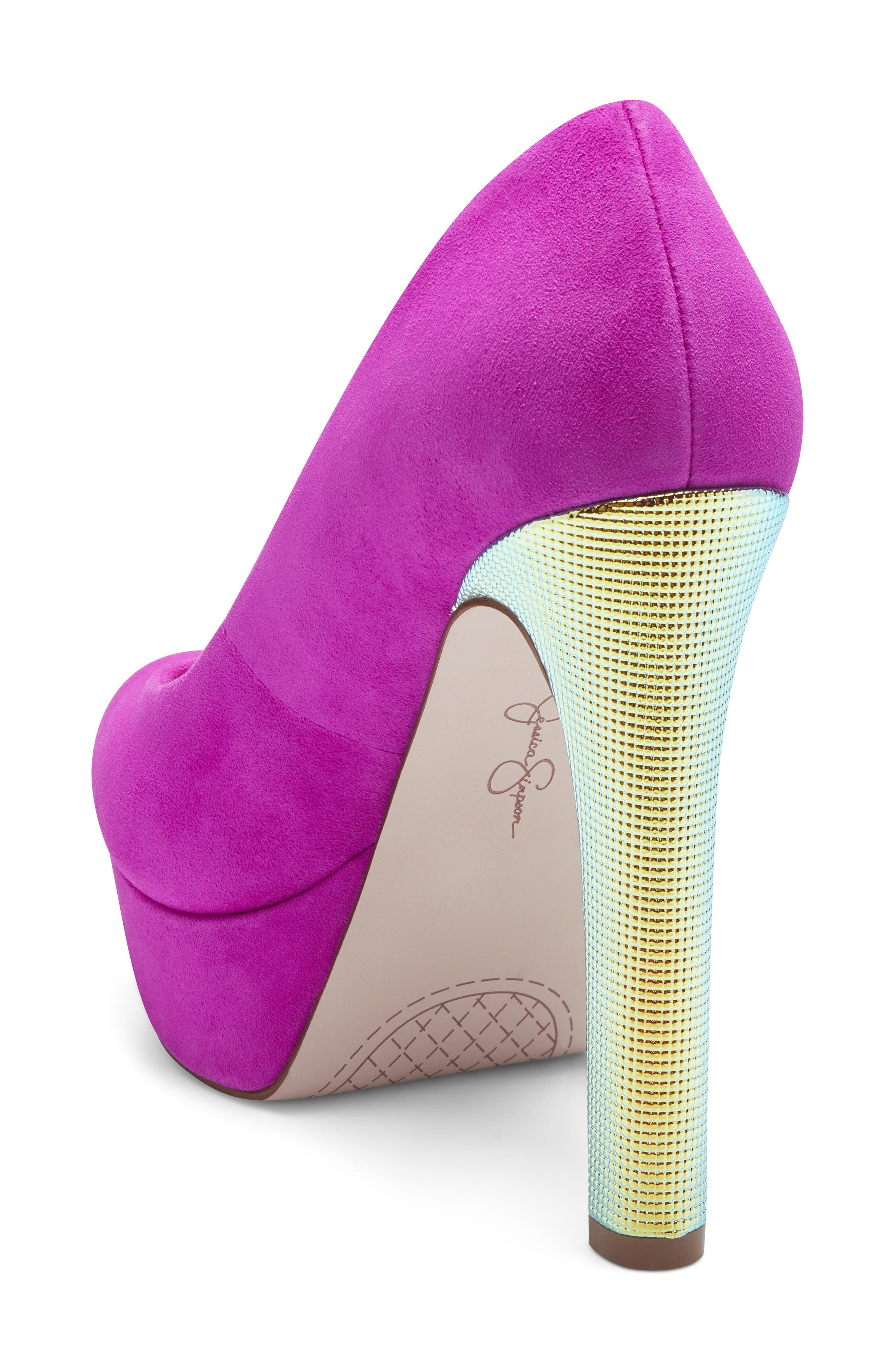 Nellah Platform Pump, Alternate, color, BLACK MULTI SATIN