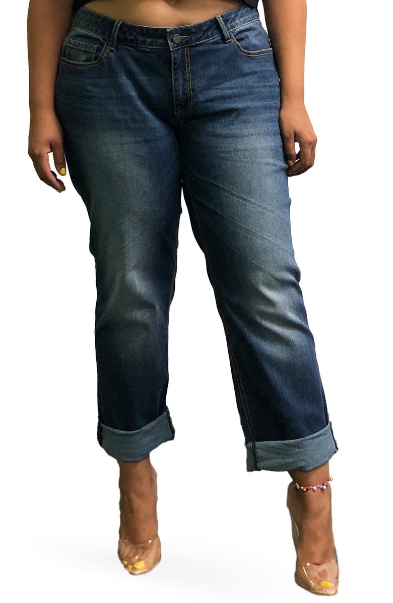 Standards & Practices Standard & Practices Boyfriend Jeans, Main, color, Dark Wash