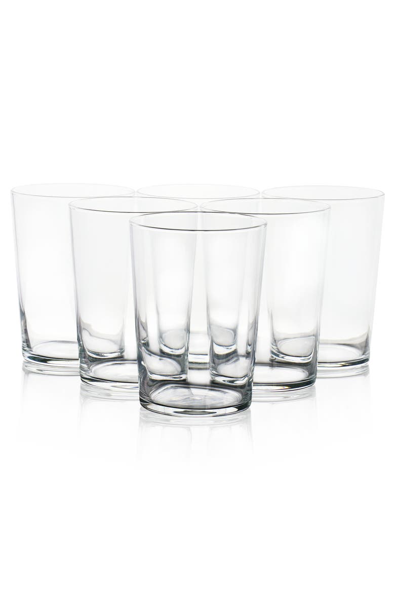 MARTHA STEWART 12 Piece Bowey Double Old Fashion and Highball Glassware Set, Alternate, color, Clear
