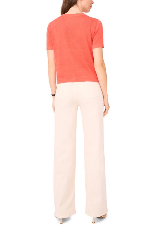 Halogenr Halogen(r) Short Sleeve Button-up Sweater