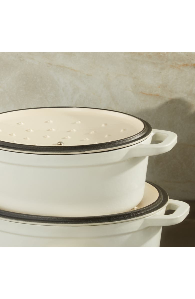 BergHOFF Neo 6-Piece Cast Iron Dutch Oven Cookware Set, Alternate, color, White