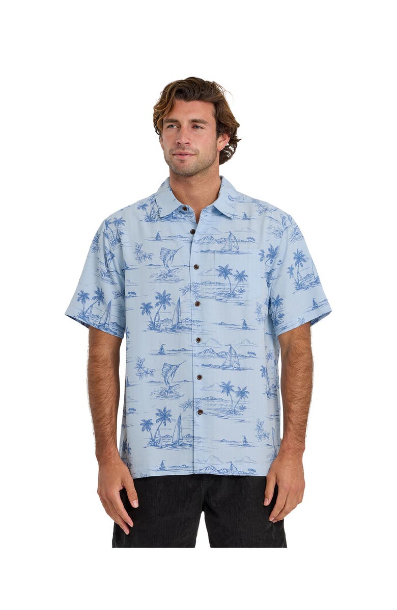 Quiksilver Sail Away WM SS Short Sleeve Shirt, Main, color, Skyway