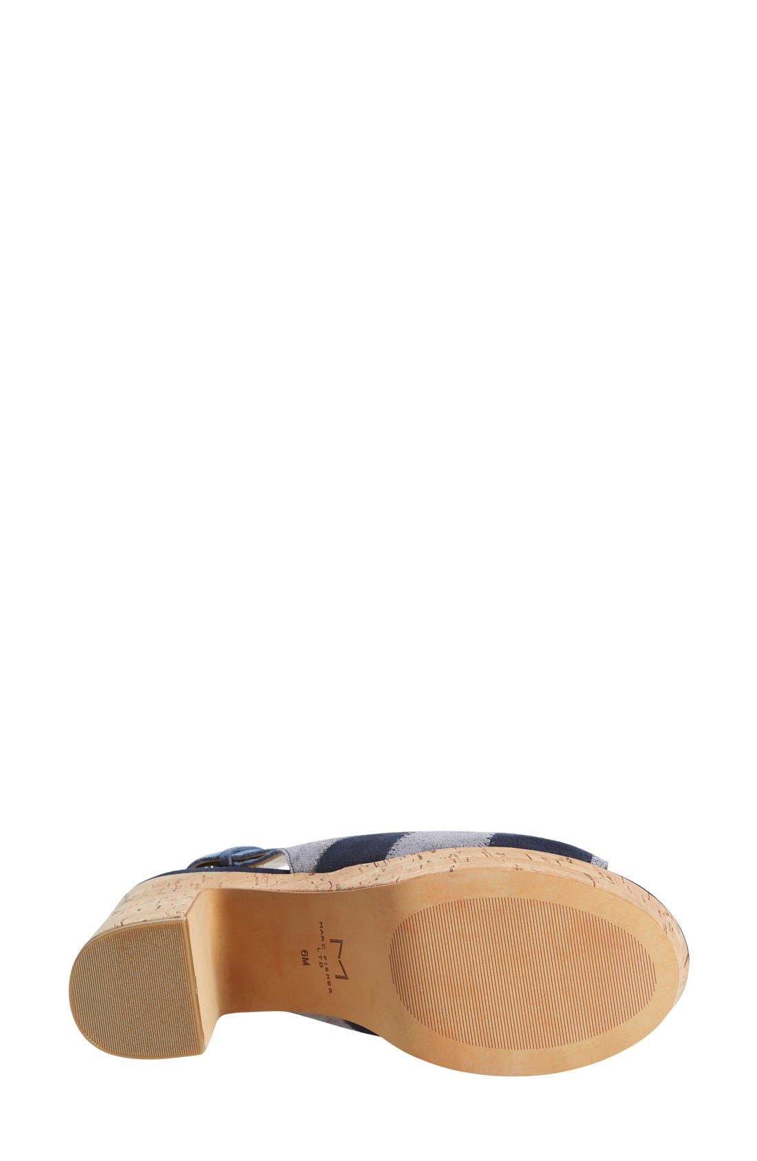 'Queenie' Platform Sandal, Alternate, color, DARK BLUE