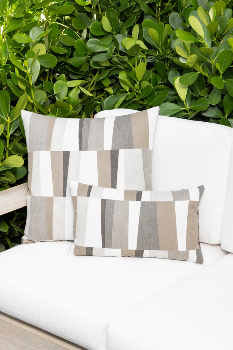 Strata Grigio Indoor & Outdoor Woven Accent Pillow, Alternate, color, Grigio
