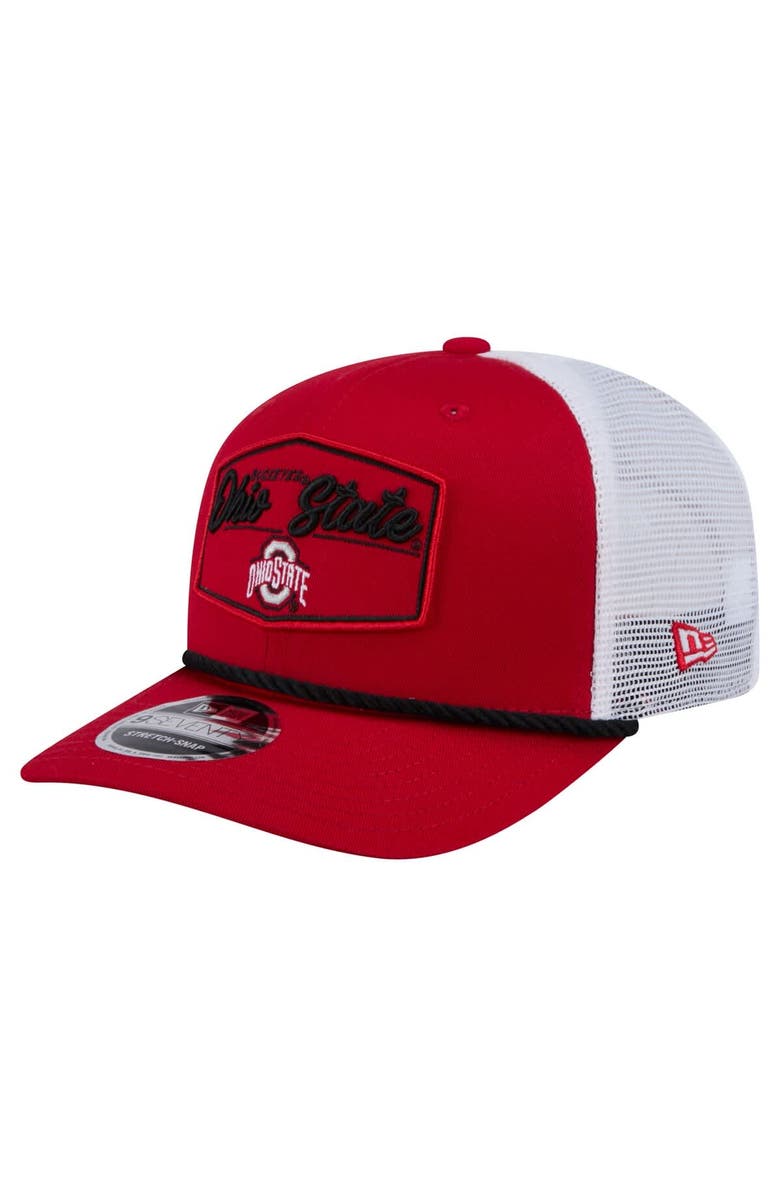 New Era Men's New Era Scarlet Ohio State Buckeyes 9SEVENTY Stretch-Snap Adjustable Hat, Main, color, Scarlet