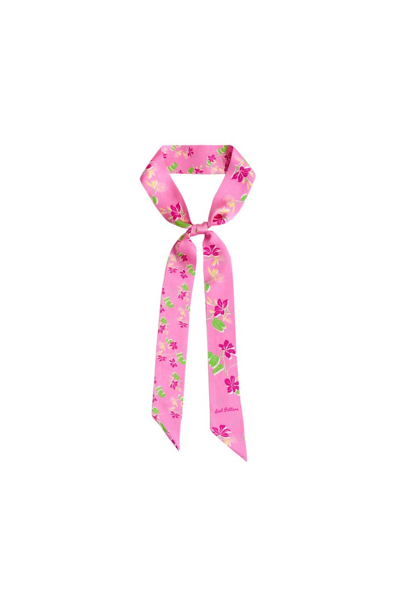 Lost Pattern Beach Blossom Skinny Scarf, Main, color, Hot Pink