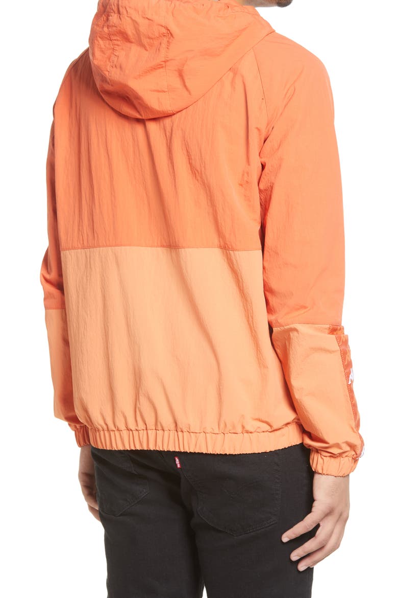 Kappa Men's 222 Banda Edonin Anorak, Alternate, color, ORANGE / ORANGE DUSTY / WHITE