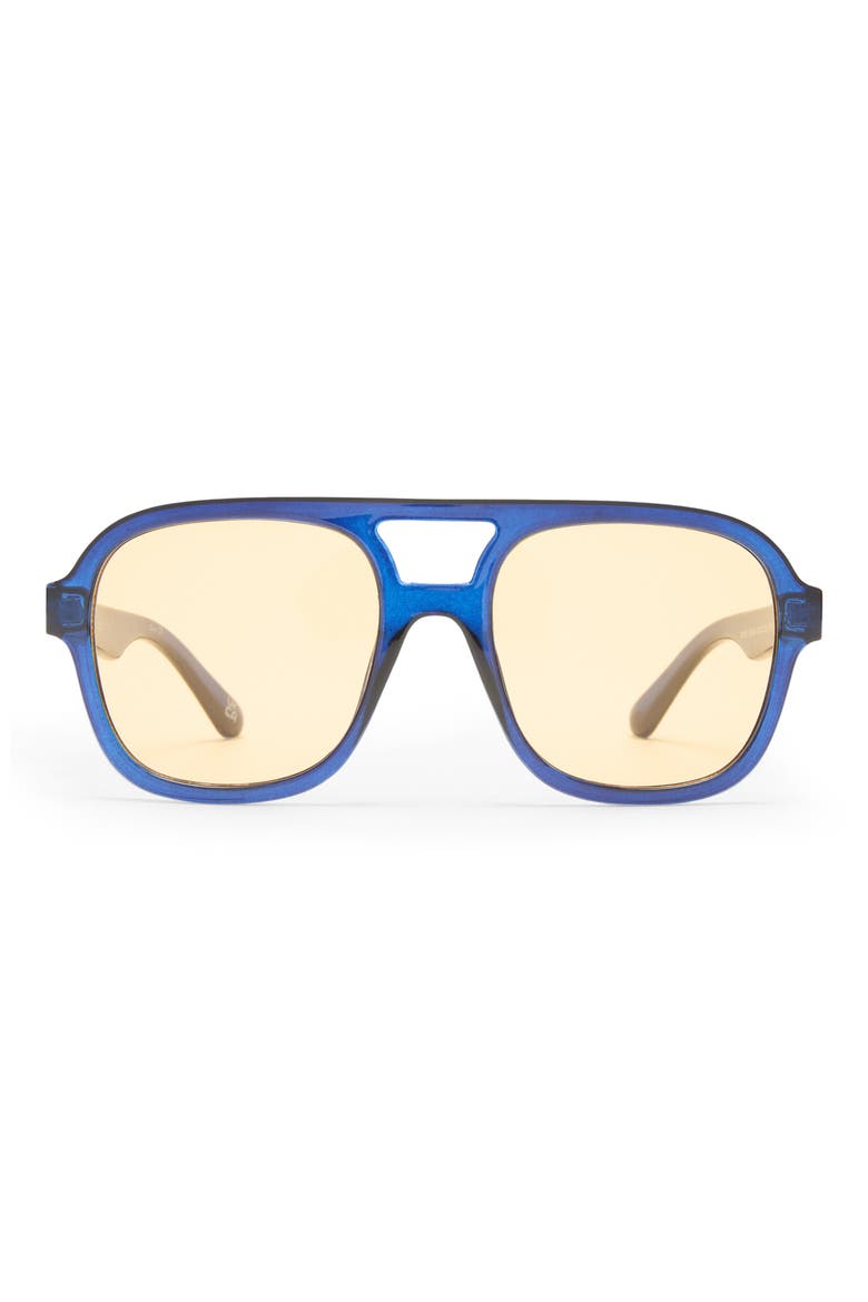 Whirlpool 53mm Aviator Sunglasses, Main, color, NAVY/GOLDEN TINT