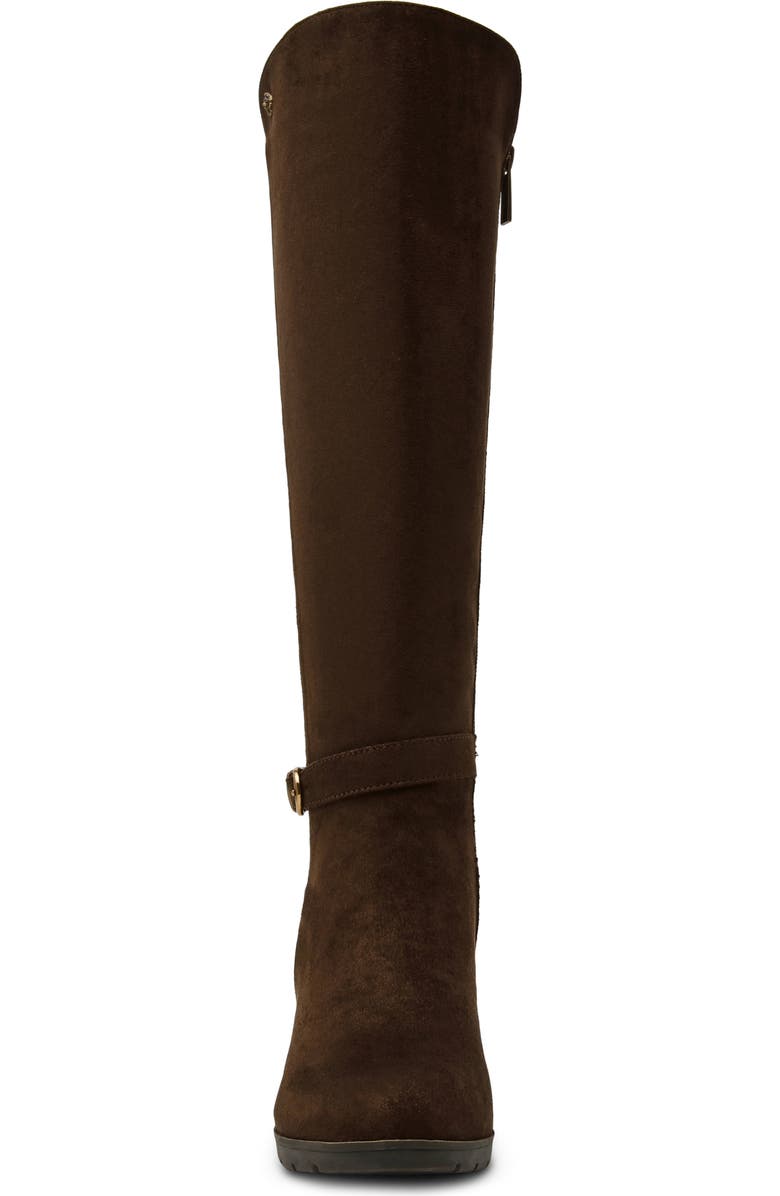 Anne Klein Rissa Knee High Boot, Alternate, color, Brown Microsuede
