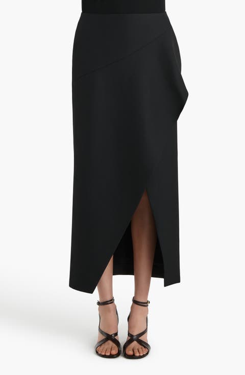 Jaia Asymmetric Wool Skirt