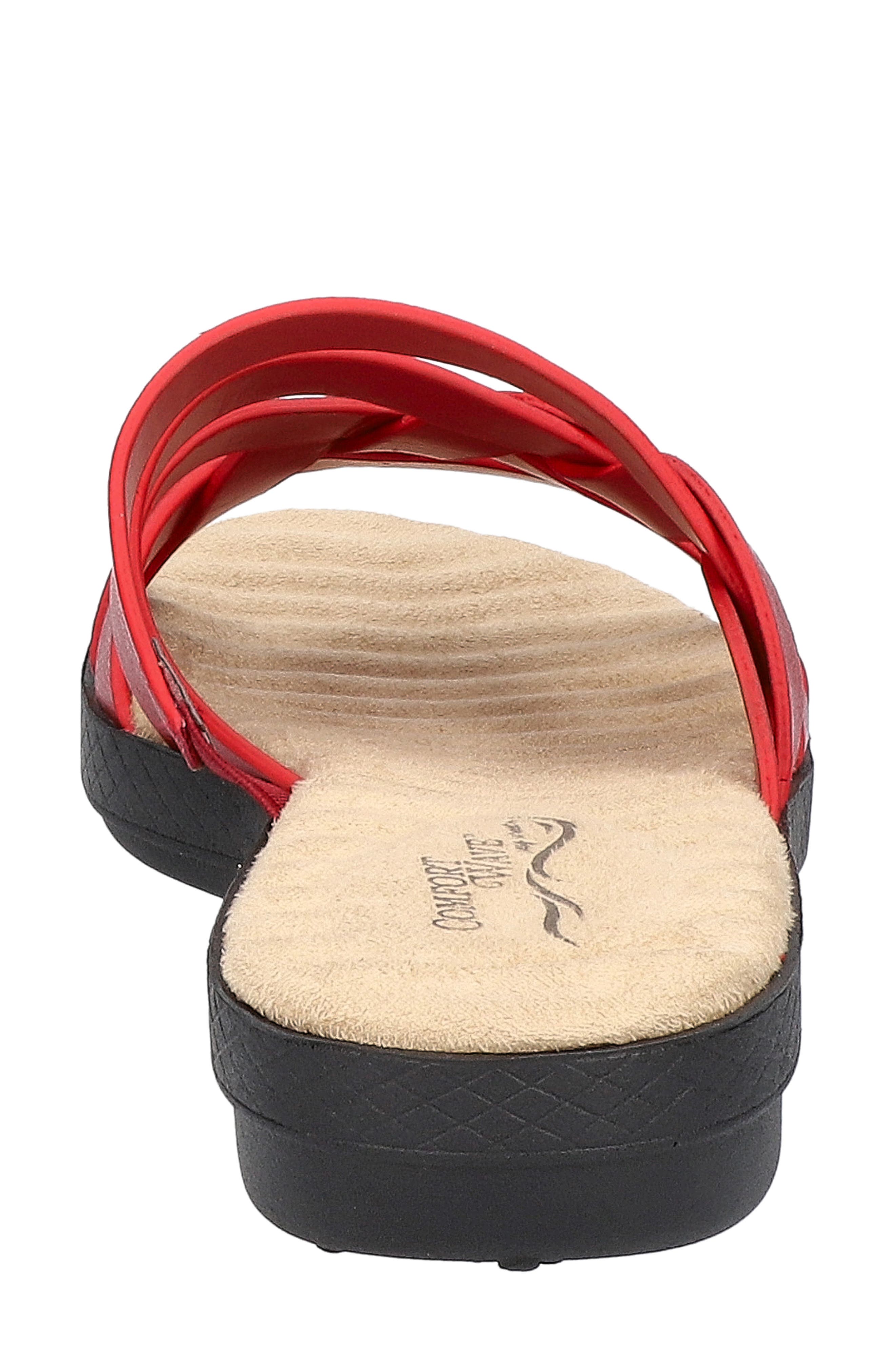 Sheri Open Toe Sandal, Alternate, color, RED