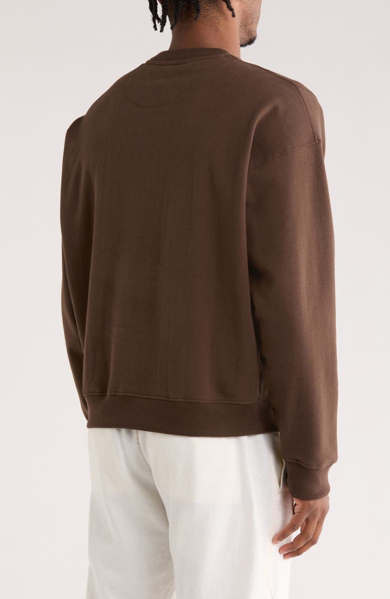 Cactus Man Fleece Graphic Sweatshirt, Alternate, color, Brown