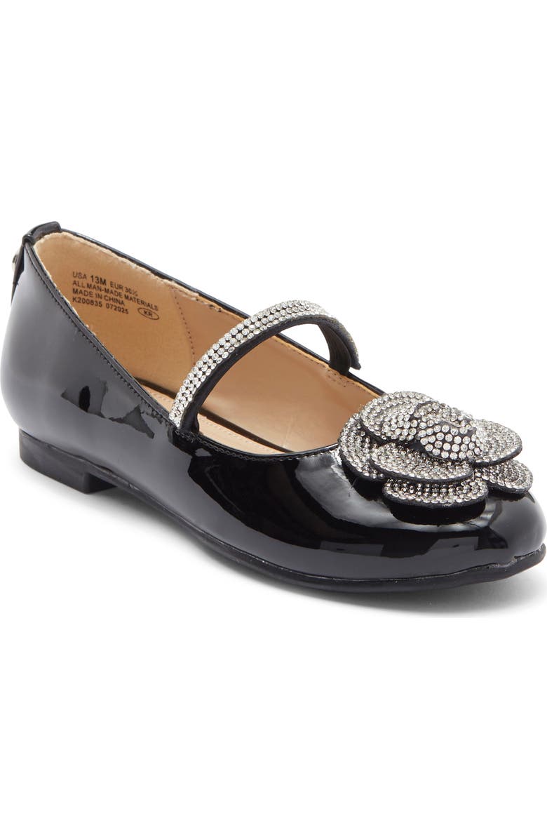 Nina Kids' Izzy Mary Jane Flat, Main, color, Black Patent