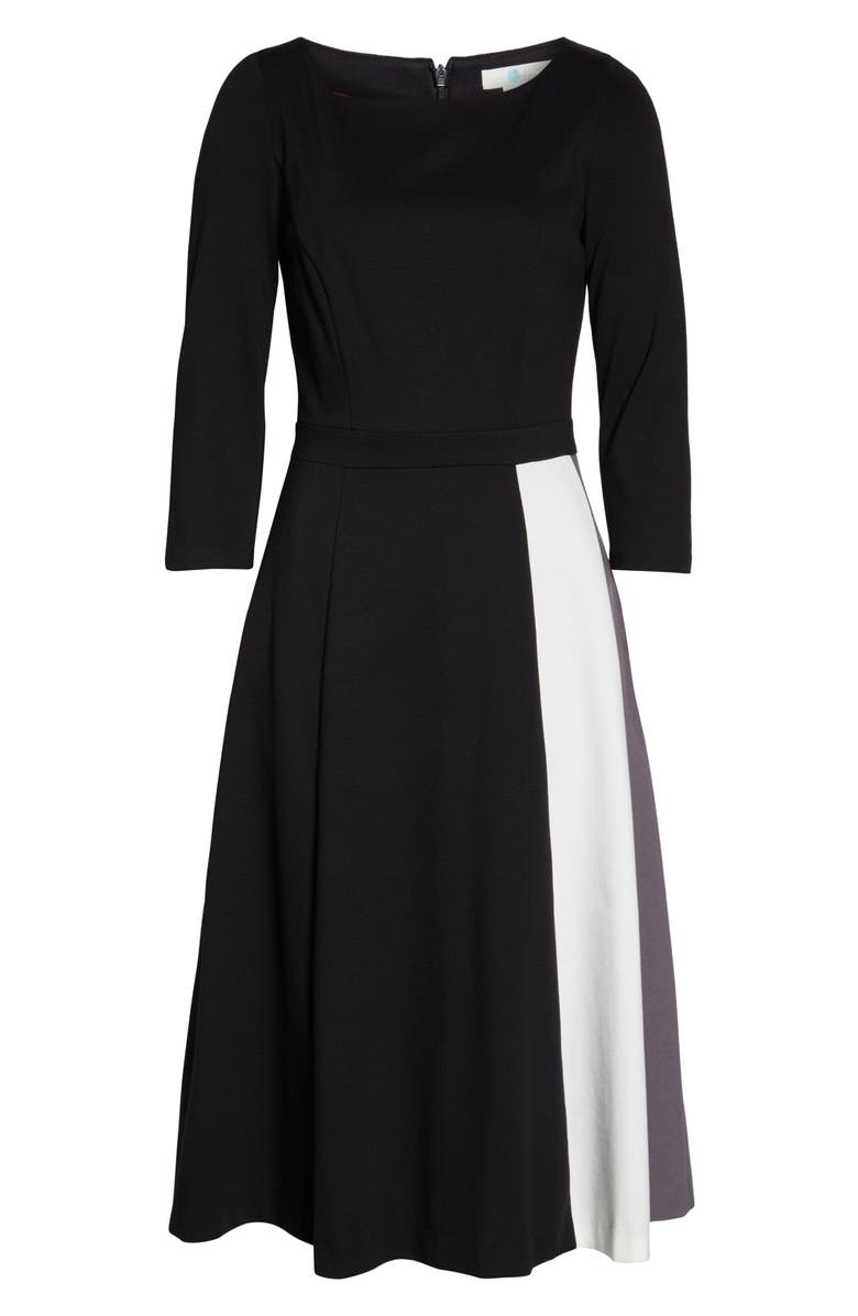 Boden Claudia Colorblock Ponte Midi Dress, Alternate, color, 