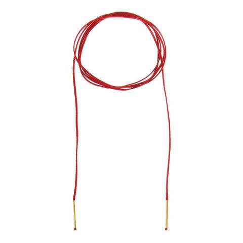 Colored Suede Long Wrap Rope Necklace