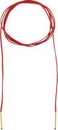 BY ADINA EDEN Colored Suede Long Wrap Rope Necklace