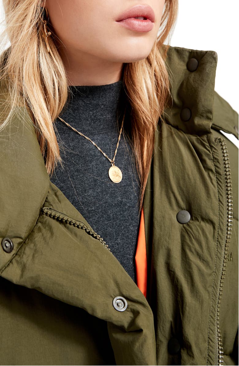 BDG Urban Outfitters Longline Puffer Coat, Alternate, color, 