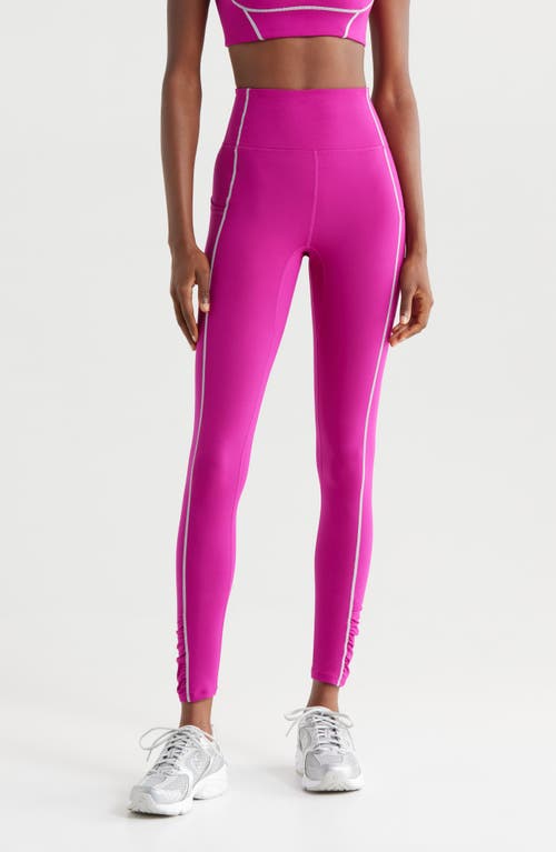Shop Free People Fp Movement You're A Peach Pocket Leggings In Berry Blitz