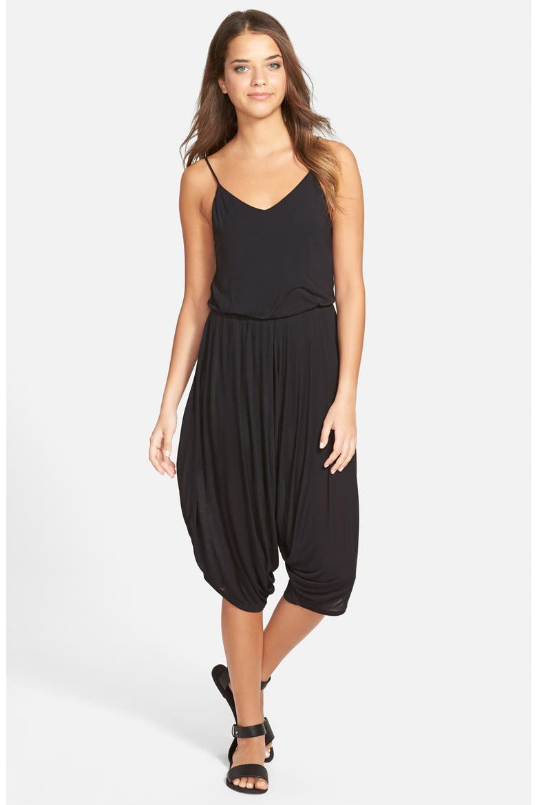 Knit Jumpsuit, Main, color, BLACK