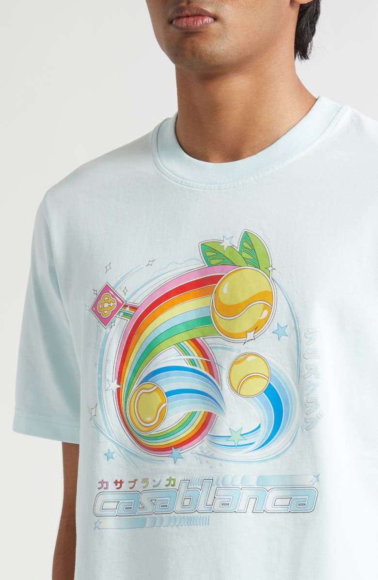 Casablanca Manga Tennis Graphic T-Shirt, Alternate, color, Manga Tennis Ball