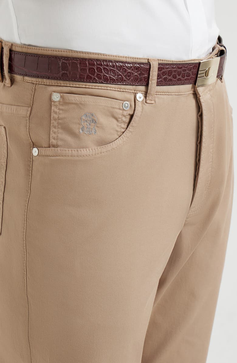 Brunello Cucinelli Comfort gabardine trousers, Alternate, color, Biscuit