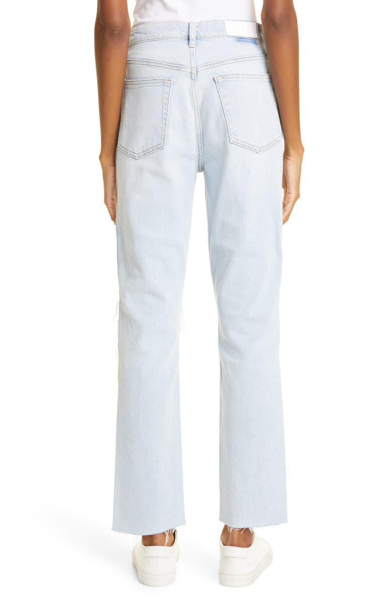 Re/Done '80s High Waist Slim Straight Leg Jeans, Alternate, color,