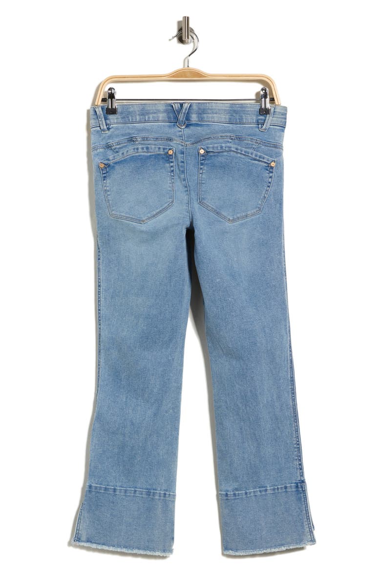 Kick Flare Step Hem Jeans, Alternate, color, MID BLUE ARTISINAL