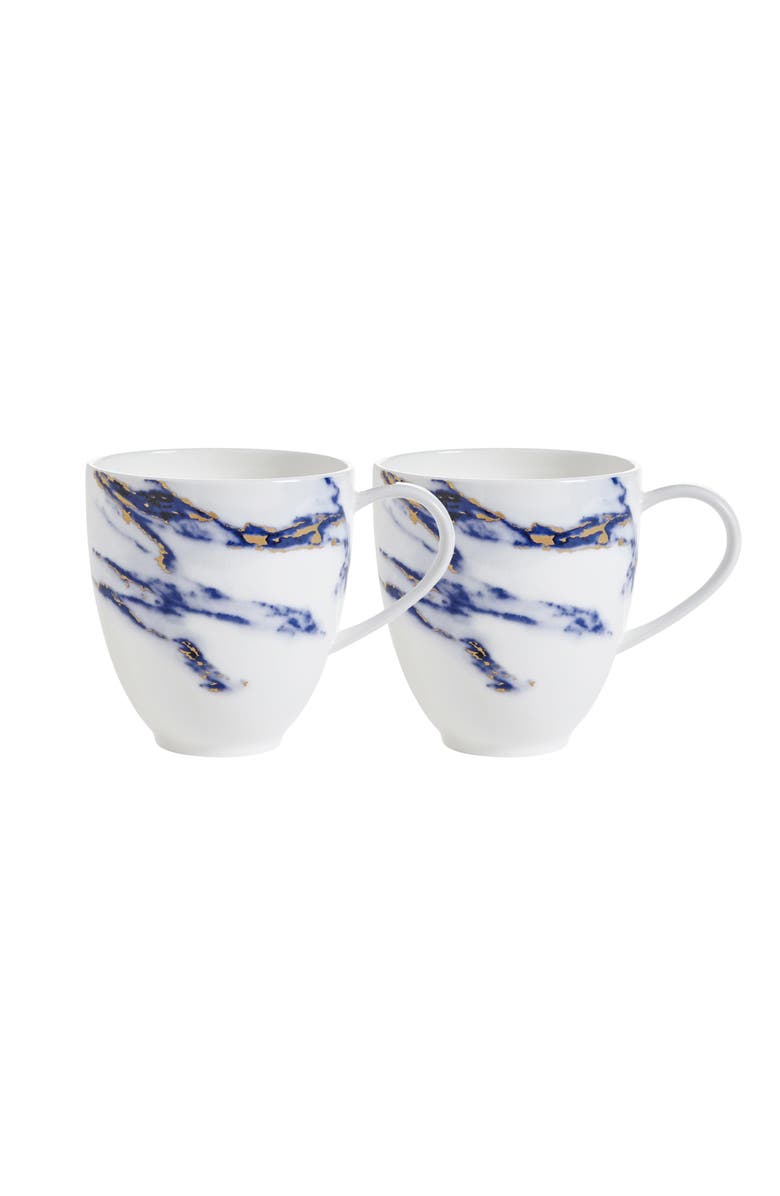 Prouna Marble Azure Barrel Mug, Set of 2, Main, color, White