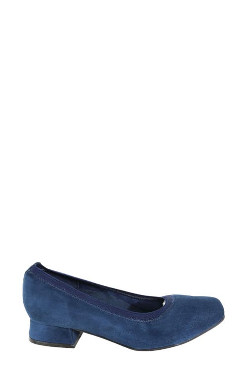 David Tate Fab Square Toe Pump In Blue
