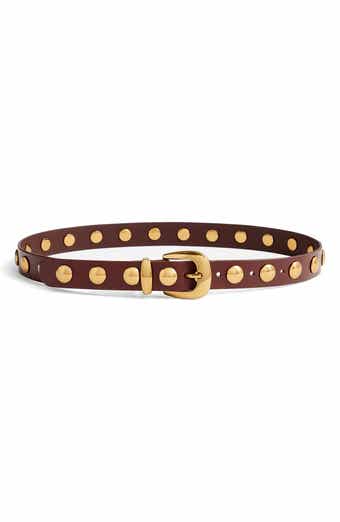 Studded Western Leather Belt