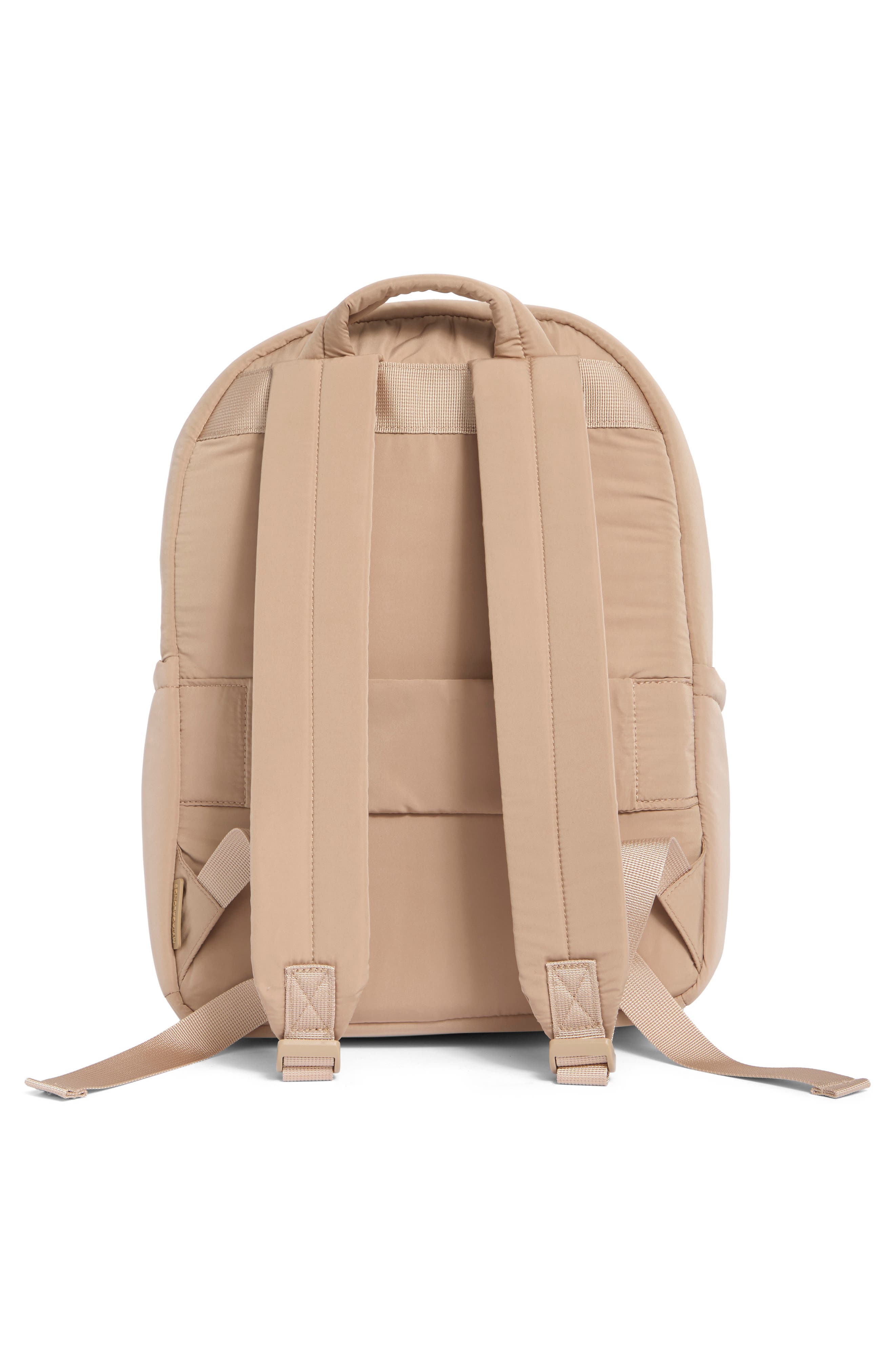 Minimal Floral Backpack, Alternate, color, BEIGE