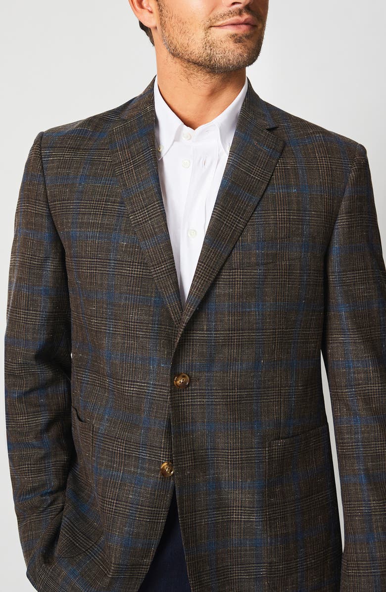 Billy Reid Plaid Virgin Wool Blend Sport Coat, Alternate, color, 