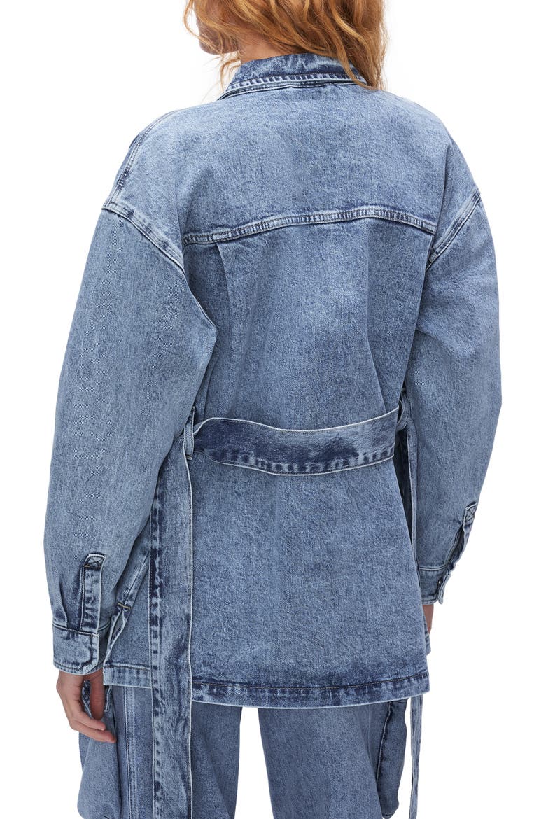 Uniform Denim Cargo Jacket, Alternate, color, INDIGO301