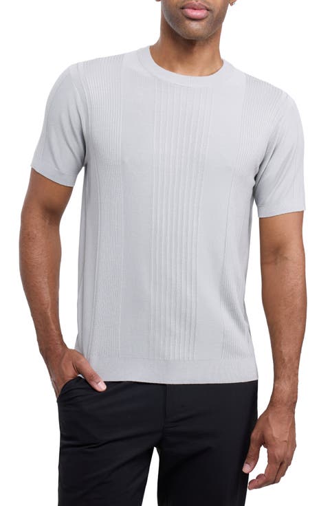 Stripe Short Sleeve Sweater