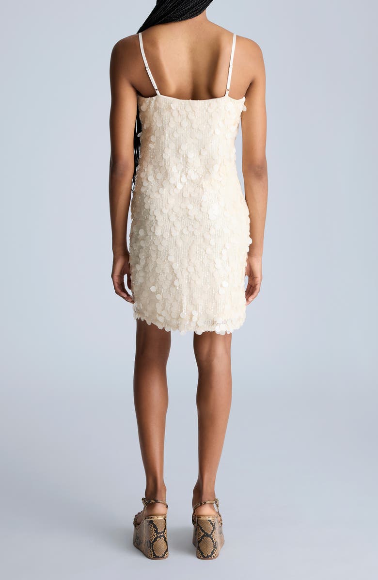 Kenneth Cole Sequin & Paillette Slipdress, Alternate, color, Oyster