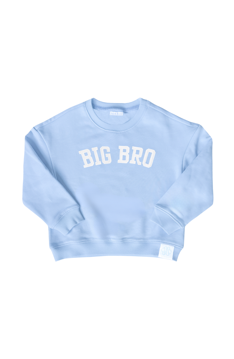 Bits & Bows Big Bro Sweatshirt, Main, color, Blue/White