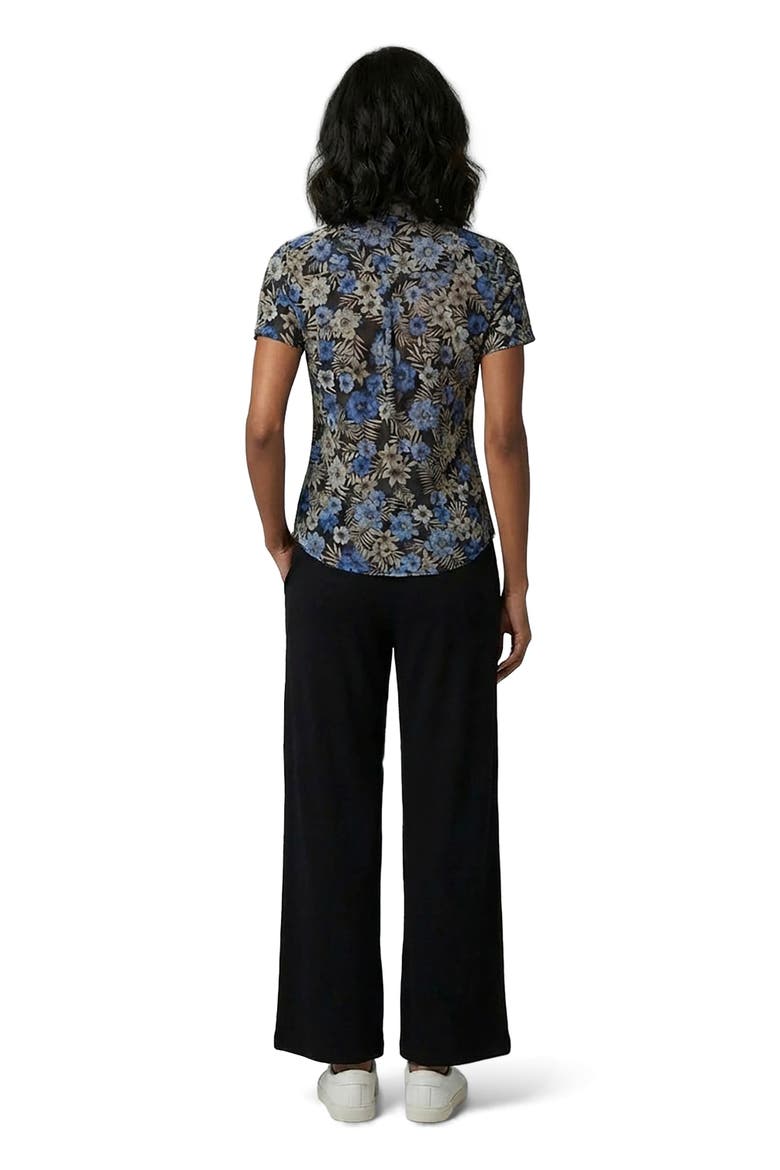 Tropical Mix Womens Printed Button-Up Shirt, Alternate, color, TROPICAL MIX BLACK