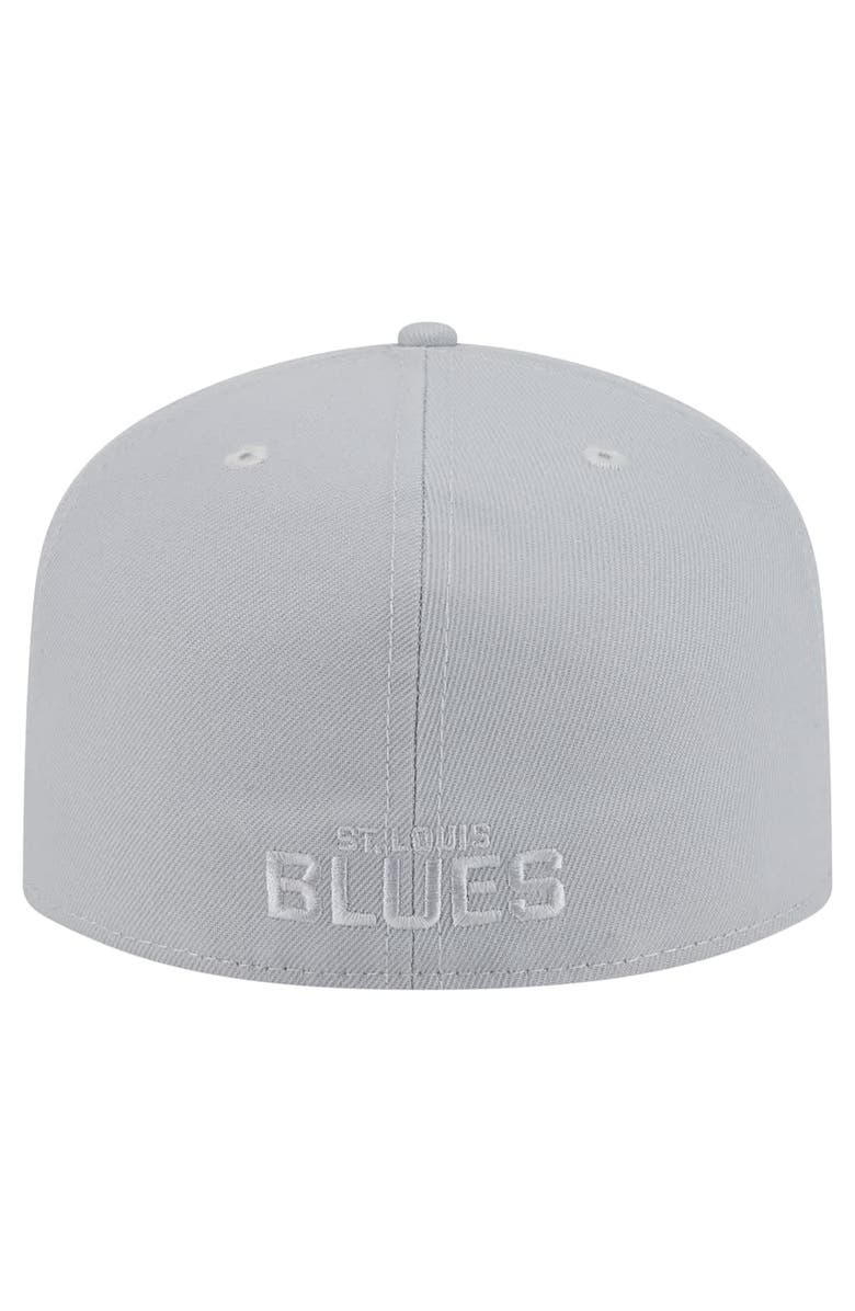 New Era Men's New Era Gray St. Louis Blues Color Pack A-Frame 59FIFTY Fitted Hat, Alternate, color, 
