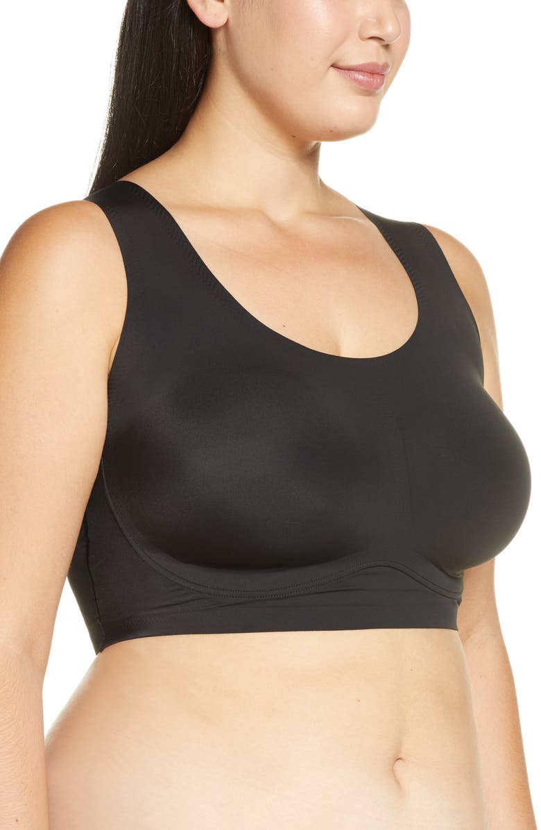 True & Co True Body Lift Scoop Neck Bra, Alternate, color, Black