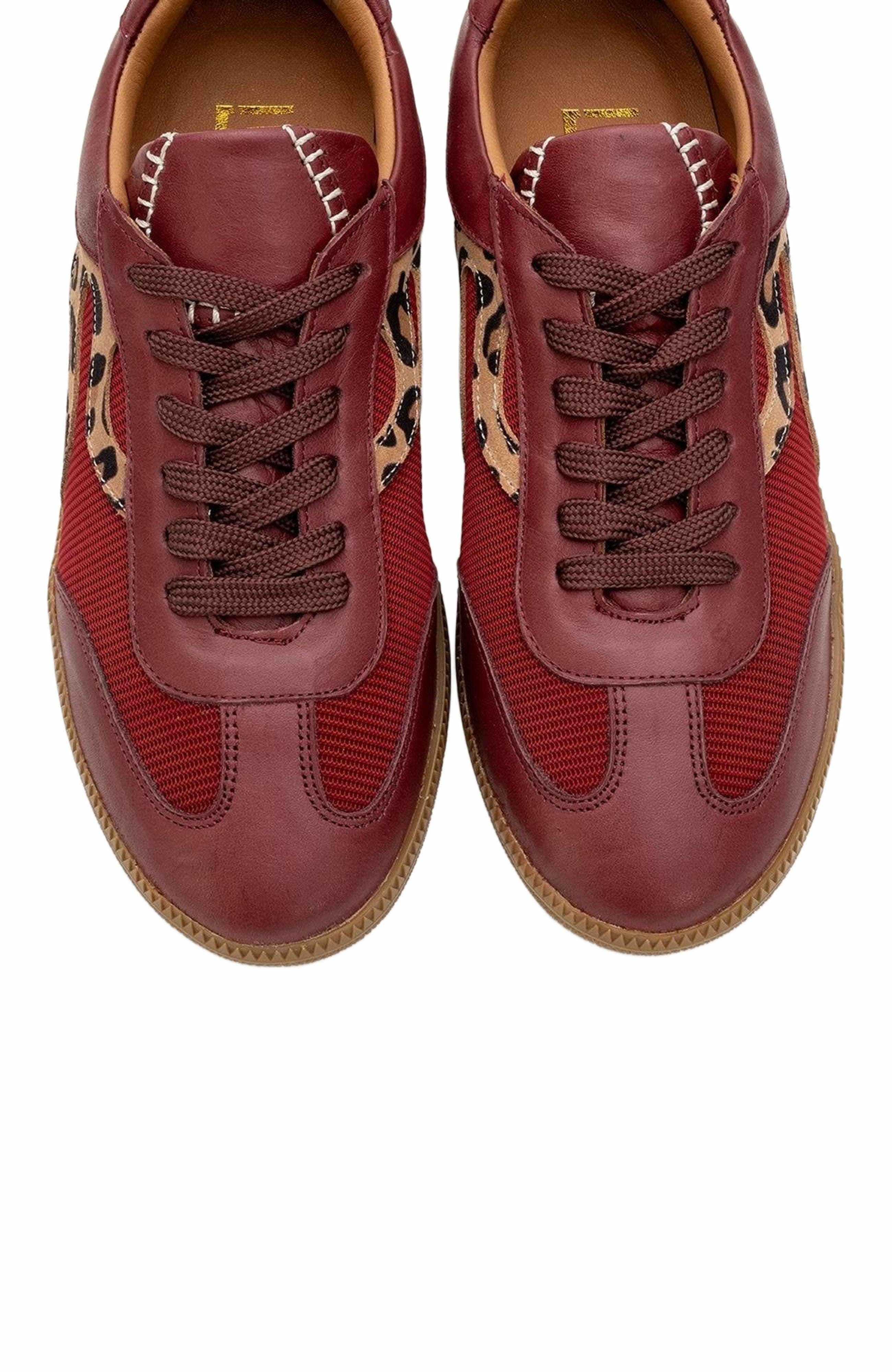 Forever & Always Shoes Perry Leather Sneakers, Alternate, color, Burgundy Leather