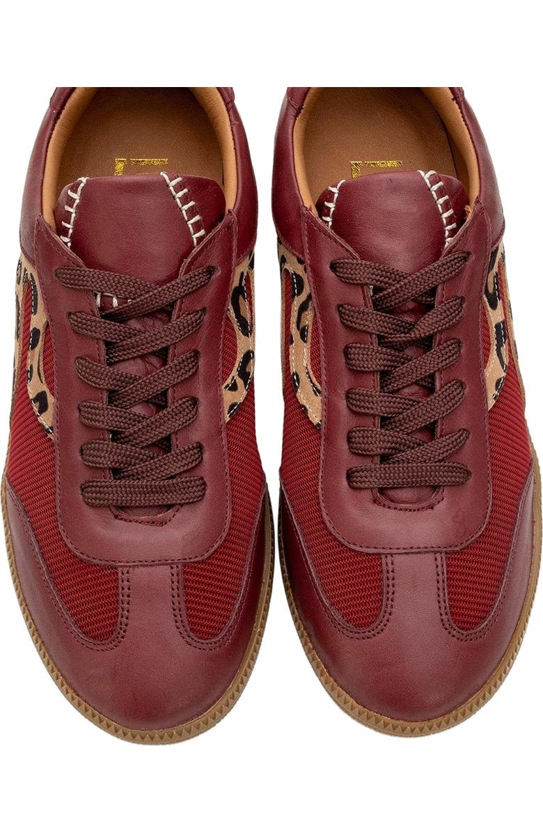 Forever & Always Shoes Perry Leather Sneakers, Alternate, color, Burgundy Leather