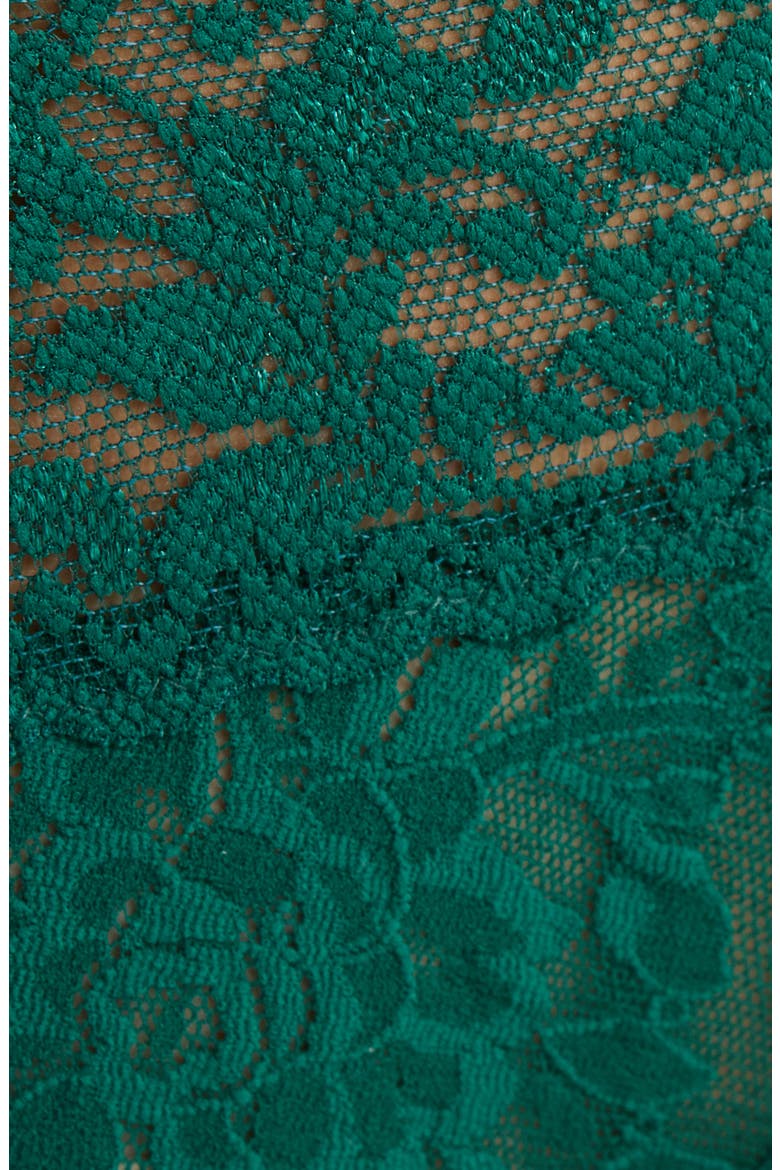 Original Rise Lace Thong, Alternate, color, FOREST GREEN
